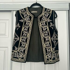 SMALL Hand crafted velvet vest.